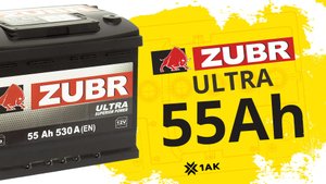 ZUBR ULTRA 55 Ah: технические характеристики аккумуляторной батареи
