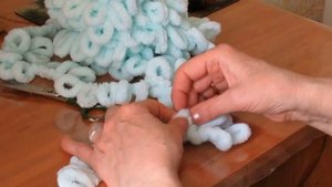 Вязание пальцами из пряжи Alize Puffy Студия дизайна Л Пашкова