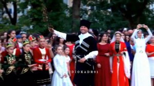 Красивая Лезгинка - Черкесы и Абхазы зажигают  на Адыгэ Джэгу в Майкопе Адыгея