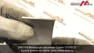 2992159 Вкладыши шатунные Cursor 13 IVECO. Видеообзор