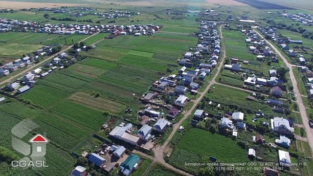 Аэросъемка села Большое Рыбушкино (мечеть Абдулхамита Садекова)
