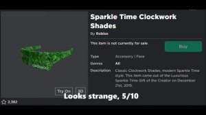 Roblox Rating All Clockwork Shades