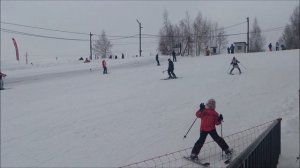 Горные лыжи в Новинках, Нижегородская область / Skiing in Nizhny Novgorod
