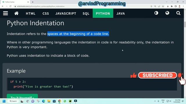 What is Python Indentation | Python for beginners in Hindi