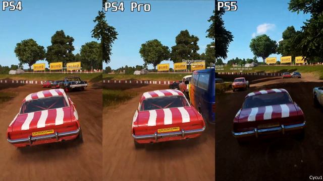 Wreckfest PS4 vs PS4 Pro vs PS5 Graphics Comparison смотреть онлайн