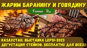 Битва стейков и бесплатная дегустация жареного мяса для всех. Выставка животноводства Lepsi-2023