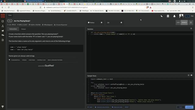Are You Playing Banjo? [CodingKata] DAY74 смотреть онлайн