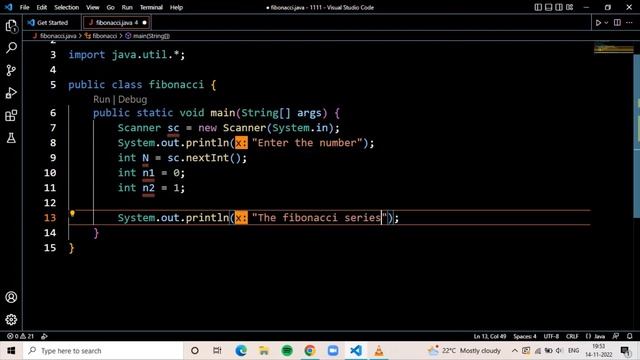 Write a program to print *Fibonacci Series* | Java loops | #18 смотреть онлайн