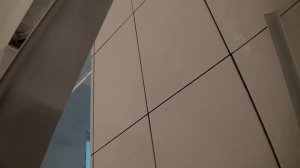 Установка реечного потолка, подрезка последней панели.