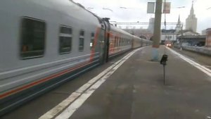 Отправление поезда с Казанского вокзала. 08 декабря 2019