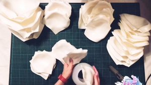 Роза из изолона-светильник. Часть 1 - Бутон.