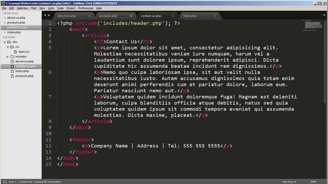 Build Web Pages with Include / Require Functions - PHP with MySQL Tutorial in Sinhala - Part 20