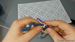 Двусторонний жаккард крючком