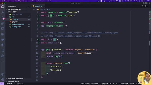Iniciando a API MyProjects | Curso Básico Node.js | Aula #12 | Javascript 2022