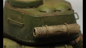 Сборка и покраска танка Т-34/85 (диорама танковый бой часть 4)