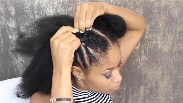 How To ➟ SIDE BRAIDED CROCHET UPDO! смотреть онлайн