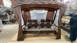 Садовые качели Амстердам (коричневый)