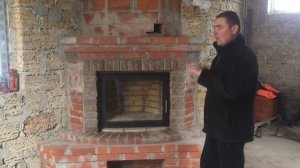 камин угловой из кирпича