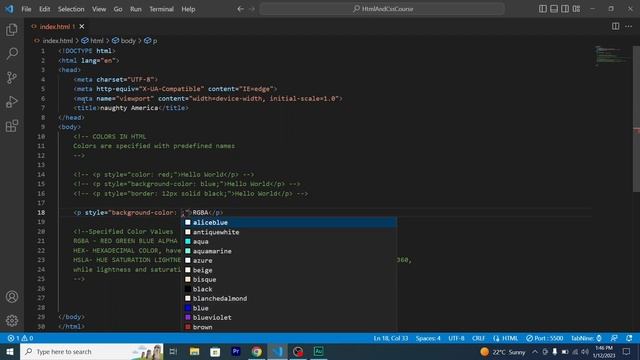 Html Colors RGBA HEX HSLA Completely Explained  #html #html5 #htmlcss