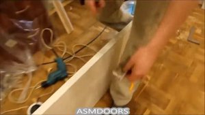 Врезка в полотно универсальных петель тип "бабочка"