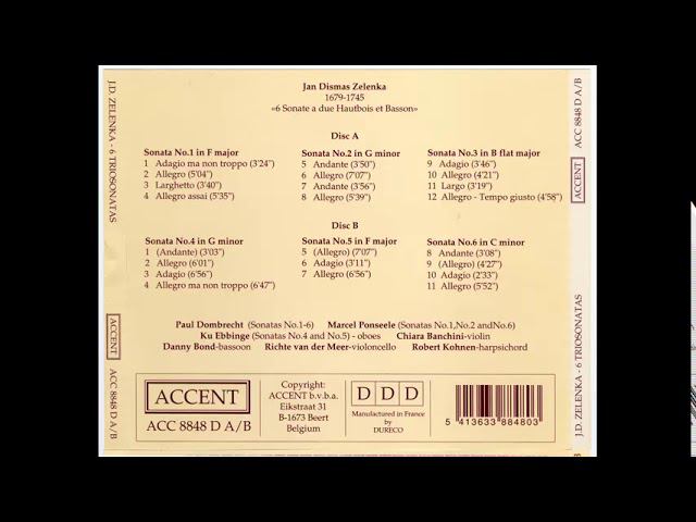 Zelenka Jan Dismas - 6 Trio Sonatas смотреть онлайн