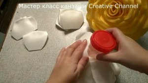 Роза светильник из изолона на фужере.