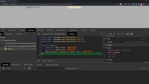 Отладка JavaScript в ChromeDevtools для новичков. Javascript Debugging.