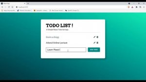 Todo List App Project using React js