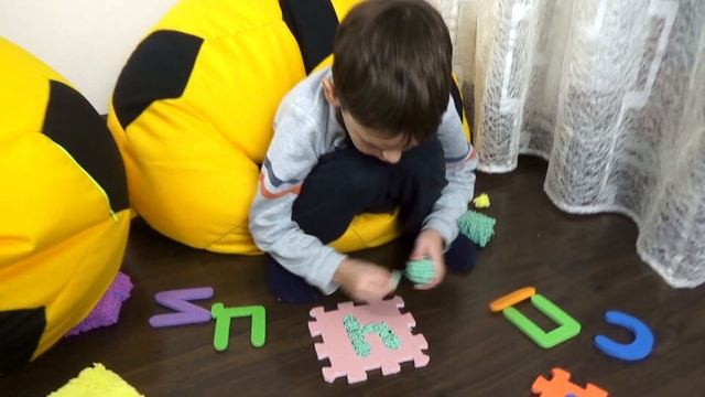 Алфавит челлендж буквы из пластилина Кирилл против Егора