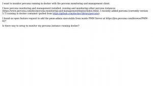 Databases: How to setup percona pmm monitoring of percona 5.7 in docker container?