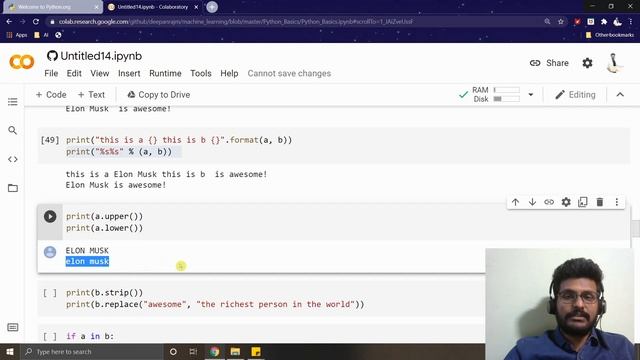 Learn Python Basics using Google Colab | Python Tutorial for Beginners from Scratch