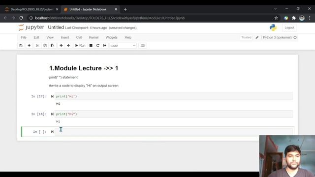 #print function in #python || Display "Hi" on output screen||codewithyash