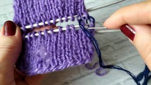 ТРИКОТАЖНЫЙ ШОВ ПЕТЛЯ В ПЕТЛЮ ПО ОТКРЫТЫМ ПЕТЛЯМ ДЛЯ РЕЗИНКИ 1Х1 / НЕВИДИМЫЙ ШОВ ПЕТЛЯ В ПЕТЛЮ