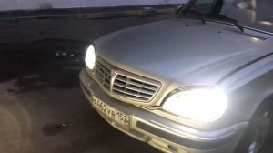 Би-лед на Волгу газ 31105 , линзы и повторители с габаритами