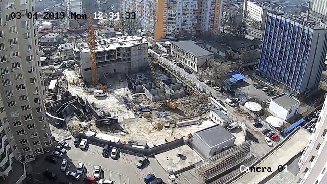 Видео со строительной площадки ЖК Удобный 04.03.19 смотреть онлайн