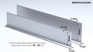 Алюминиевый плинтус для двери INVIZIBLE | PROFILDOORS
