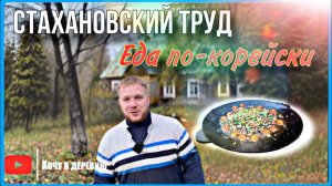 Работа на хуторе у столетнего дома. Куриные сердечки по-корейски на садже #хочувдеревню #садж