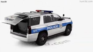 Chevrolet Tahoe Police with HQ interior 2016 3D model by Hum3D.com