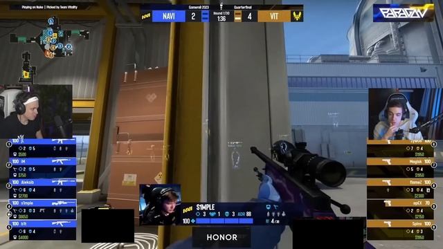БУСТЕР И ЭВЕЛОН СМОТРЯТ NAVI vs VITALITY ГЛАВНЫЙ МАТЧ ТУРНИРА