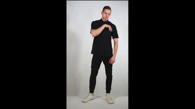 Китель поварской мужской GUSTAV в черном цвете смотреть онлайн