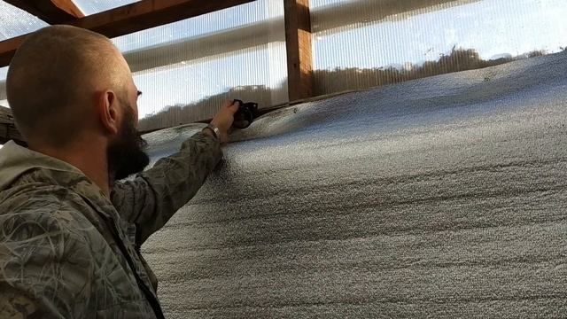 Подземная теплица. Заморозки. Делаем откидной стол. смотреть онлайн