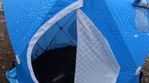 Палатка куб, 300х300х210 Зимняя, Синяя 3 х слойная