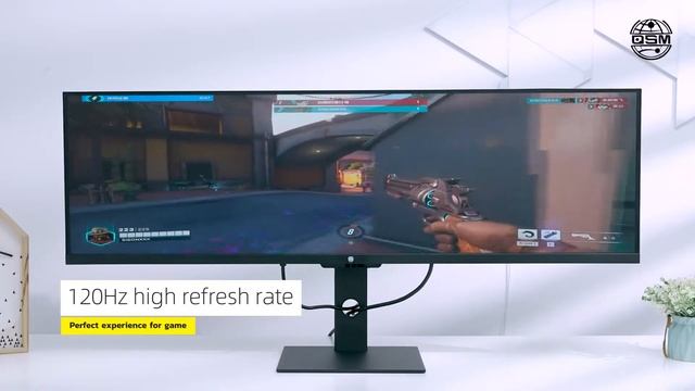 Q44FHB.120-DFHD- QSM Monitor, 43.8", 32:9 Ultrawide(3840x1080), Flat, with Adjustable Stand, Speake смотреть онлайн