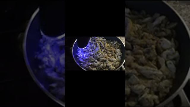 Фетучини с курицей и грибами в сливочном соусе