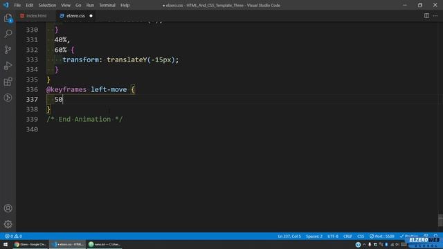 [Arabic] HTML & CSS Template Three 2021 - #09 - Create The Main Title