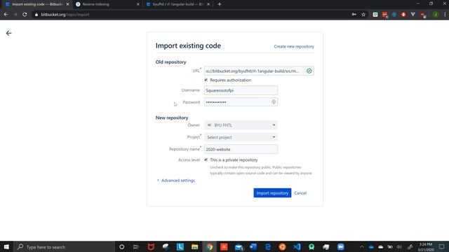 FHTL: Importing a Repository from an Old Repository using BitBucket смотреть онлайн