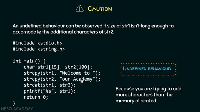 String Concatenate Functions - strcat() & strncat()