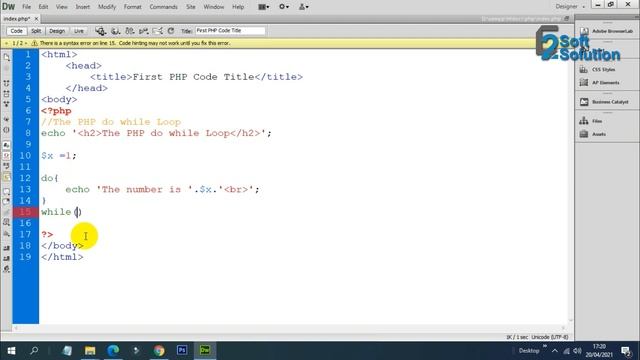 PHP Tutorial for Beginners Full Bangla Part 21 [PHP Do While Loop]