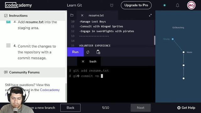 Learning Git with CodeAcademy -Part 3- How to Git Branching смотреть онлайн