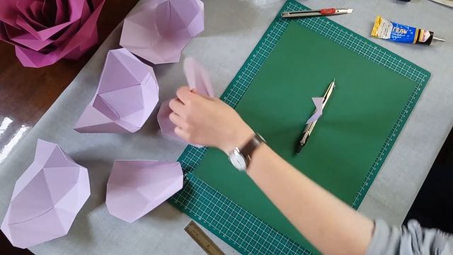 Роза из бумаги своими руками | Сборка модели №31 от WastePaperHead смотреть онлайн